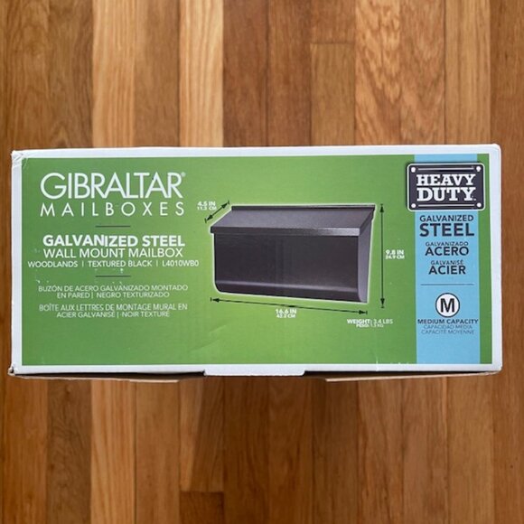 NEW! Gibraltar Woodlands Black, Medium, Steel, Wall Mount Mailbox - Picture 5 of 15